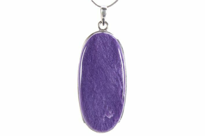 Siberian Charoite Pendant (Necklace) - Sterling Silver #382923